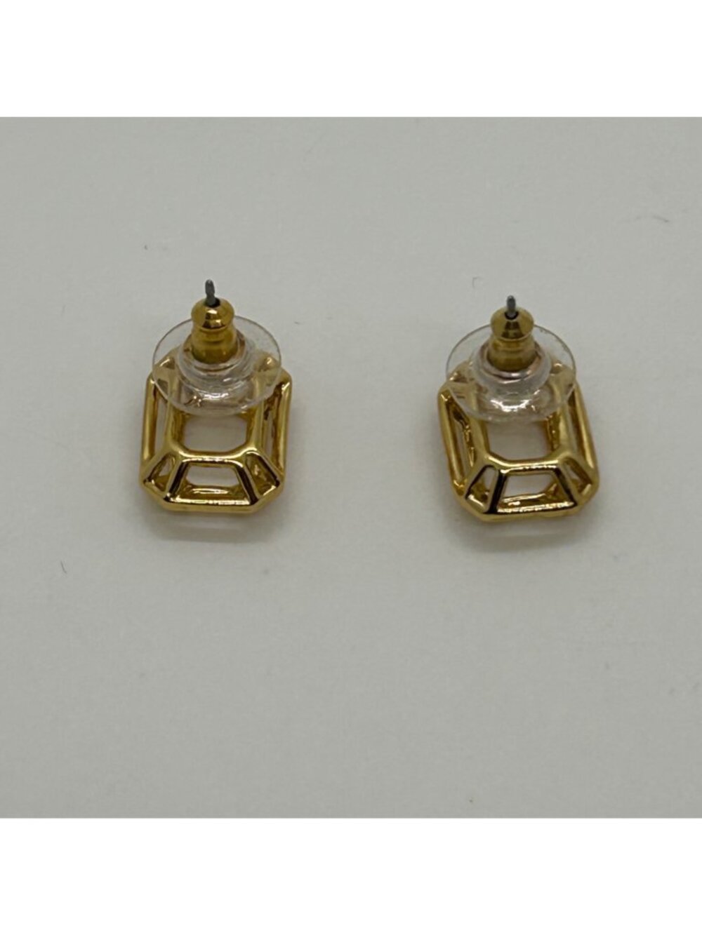 Kate Spade Freeze Frame Earrings Gold Geometric StudsRectangle Modern Minimalist - Picture 8 of 11